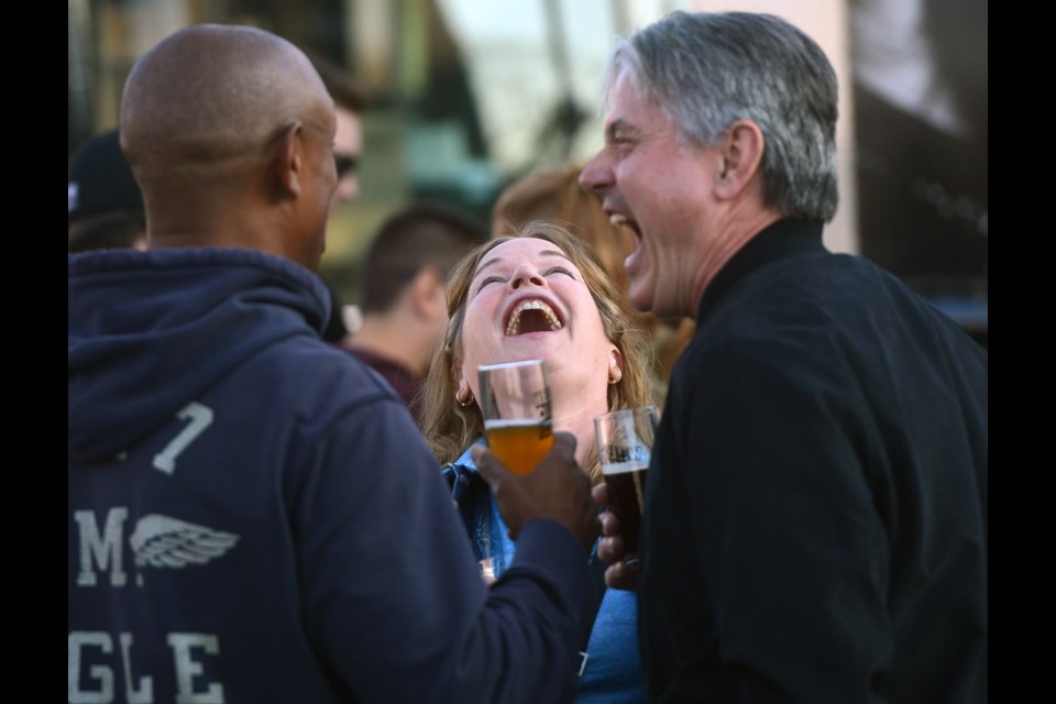 Having a laugh at Welly Cask Fest on Saturday, Sept. 9, 2017. Tony Saxon/GuelphToday