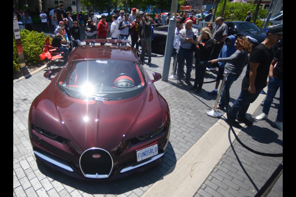 A $4 million Bugatti Chiron was the hit of the Downtown Guelph Exotic Car show on Sunday. Tony Saxon/GuelphToday