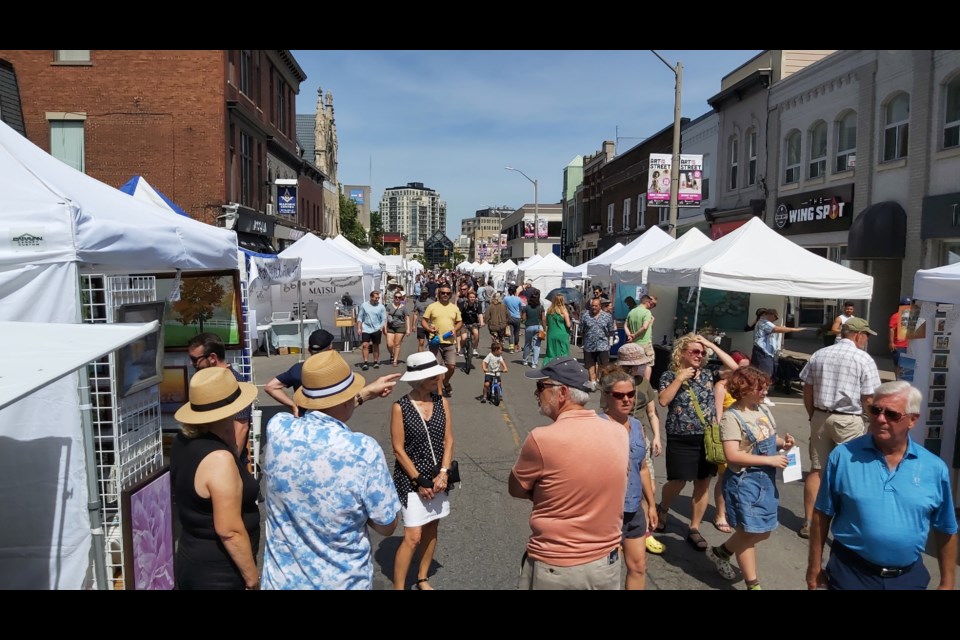 Quebec Street was packed with tents, arts and crafts for Art on the Street, making its in-person return.