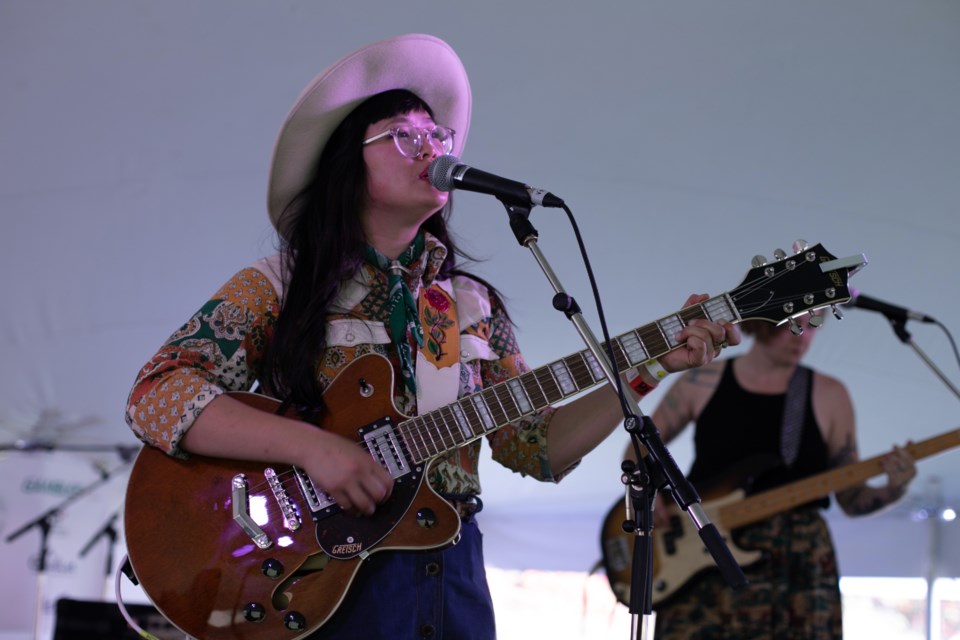 Nicolette & the Nobodies performing in the main stage tent. Karen K. Tran for GuelphToday