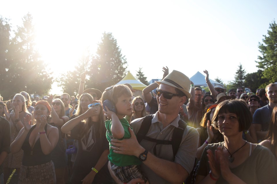 Audience members seen during a performance at Hillside Festival Friday at Guelph Lake Conservation Area. Kenneth Armstrong/GuelphToday