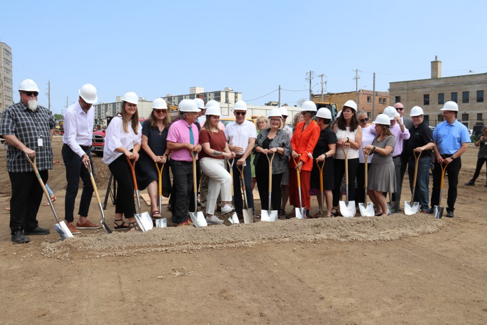 City councillors, board members and library lovers gathered Tuesday morning for the groundbreaking of the new library. 