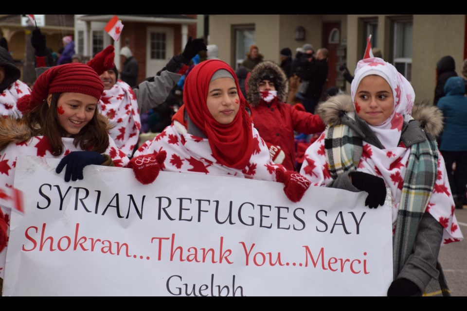 Syrian children, refugees to Canada, thank the country. Rob O'Flanagan/Guelph