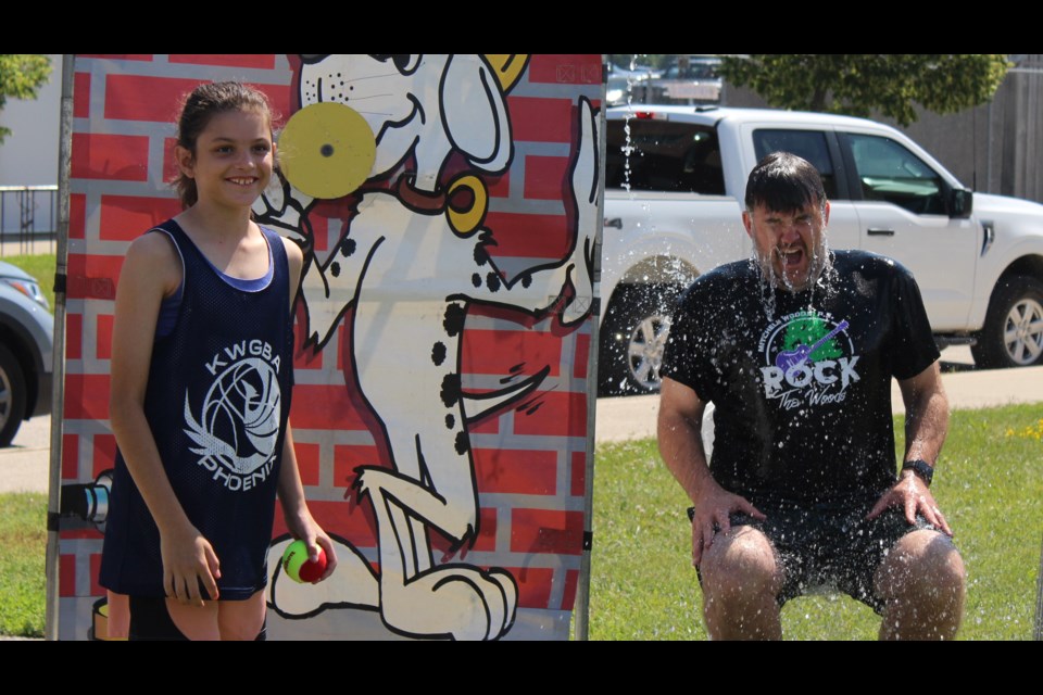 Mitchell Woods Public School principal Mike Anderson was one of a number of local principals doused in water to raise money for SickKids Hospital.