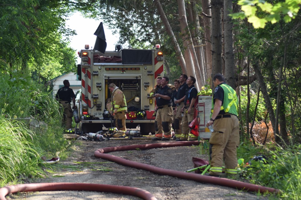 Guelph Fire Department firefighters experienced some heat exhaustion while fighting a morning fire at 868 York Road in the east side. 