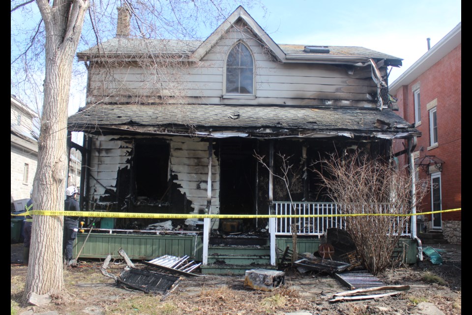 57 Kirkland St. in Guelph was the scene of a large house fire early Tuesday morning.