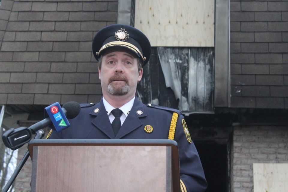 Ontario Fire Marshal John Pegg spoke to media Thursday, in the wake of four house fires in the last week in Guelph.