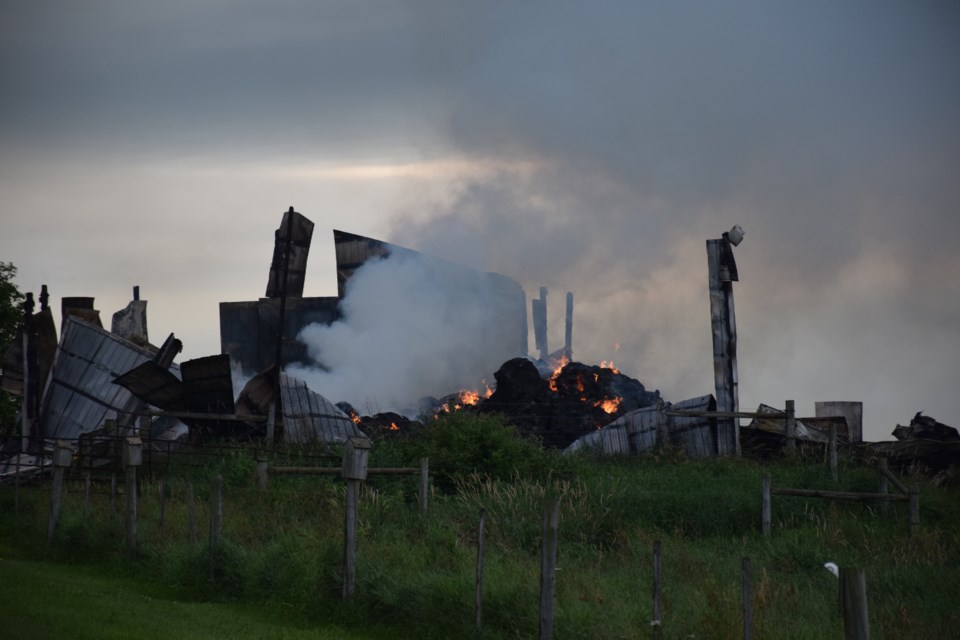July 20 fire at 8813 Sideroad 27, near Erin. Rob O'Flanagan/GuelphToday