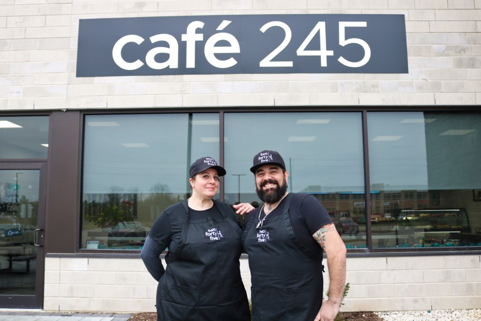 Connie Raso, left, and Michael Ciccia outside of Cafe 245.
