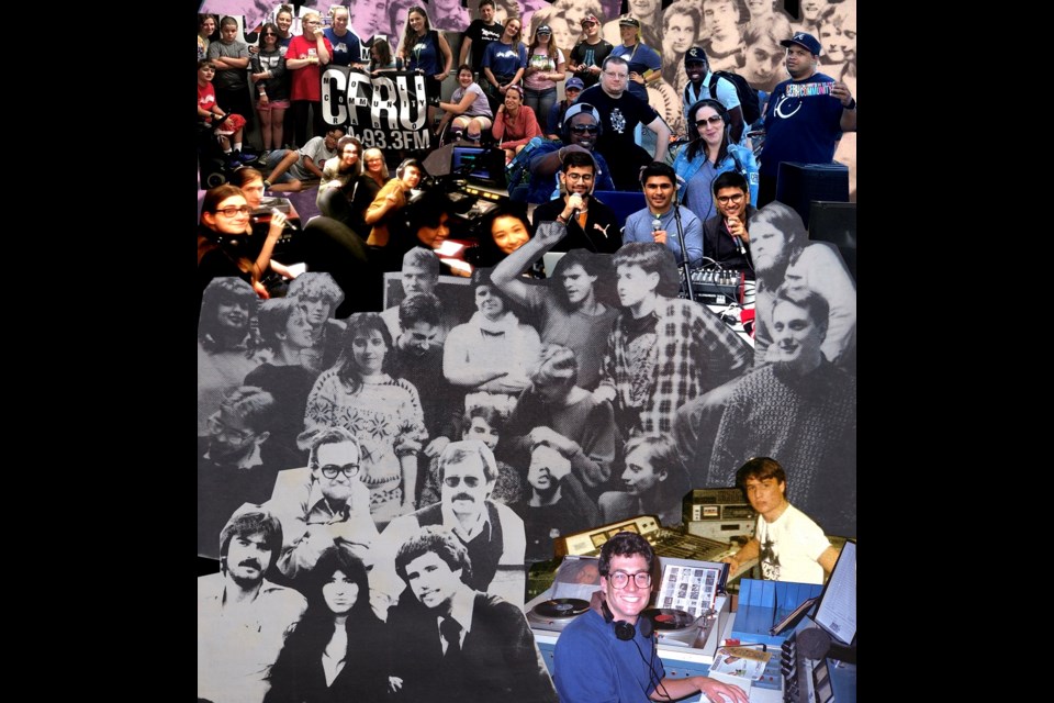 CFRU collage, through the years. Image provided by CFRU.