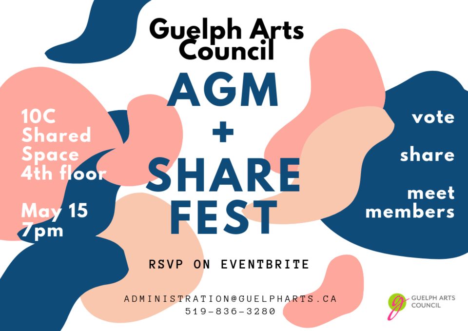 4. Guelph Arts Council Annual General Meeting and Sharefest.
