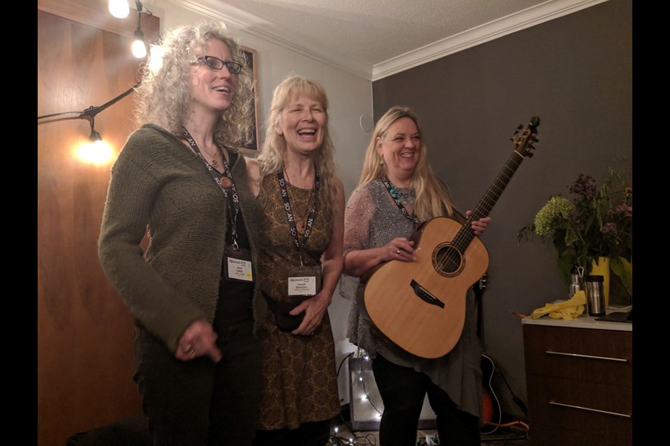 Left to right. Jane, Tannis, Laura. Photo credit Shari Campbell