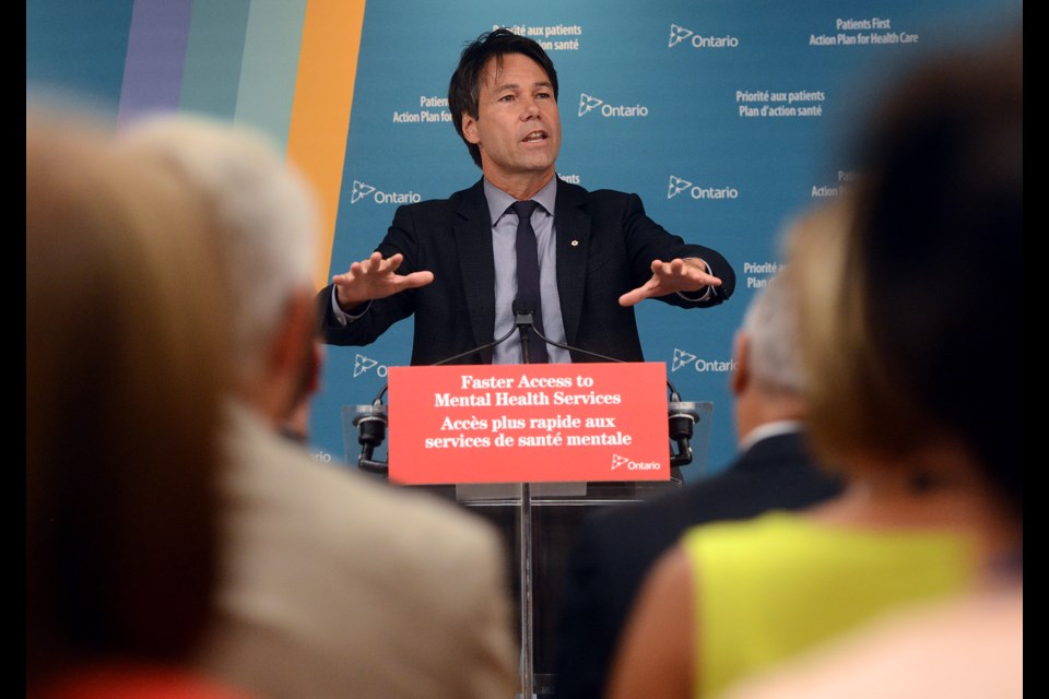 Ontario Minister of Health and Long-Term Care Dr. Eric Hoskins announces $3 million in funding for local hospitals to expand their emergency mental health services Thursday, July 21, 2016, at Guelph General Hospital. Tony Saxon/GuelphToday