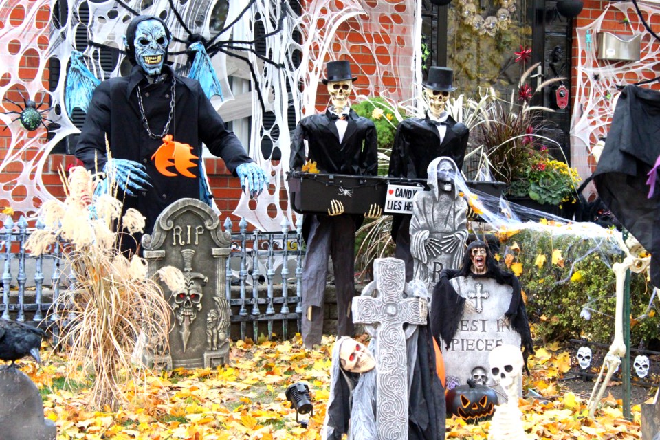 Once you get past the ghouls, skeletons and tombstones at 23 Ervin Cres., candy can be found on the other side!