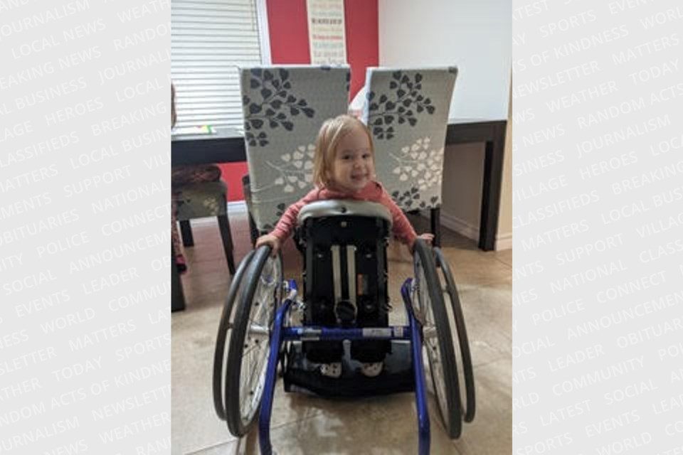 Guelph Wish Fund for Children wish kid of the month, Otylia used her wish money for adaptable furniture and for a stander unit.