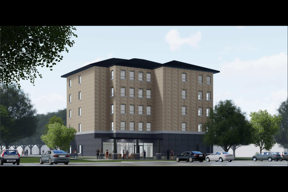 A rendering of the permanent supportive housing for Shelldale Crescent. Supplied photo.