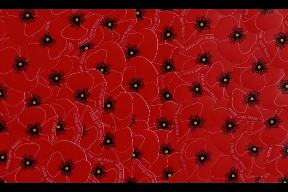 An arrangement of poppies. Juno Beach Centre image.