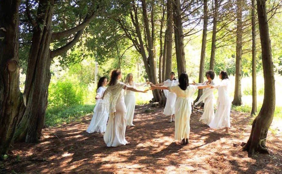 The Ondine Chorus performed among the cedars in a previous year. (Facebook photo)