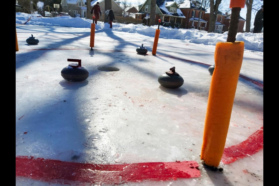 Crokicurl is a combination of the crokinole board game and curling, on ice.