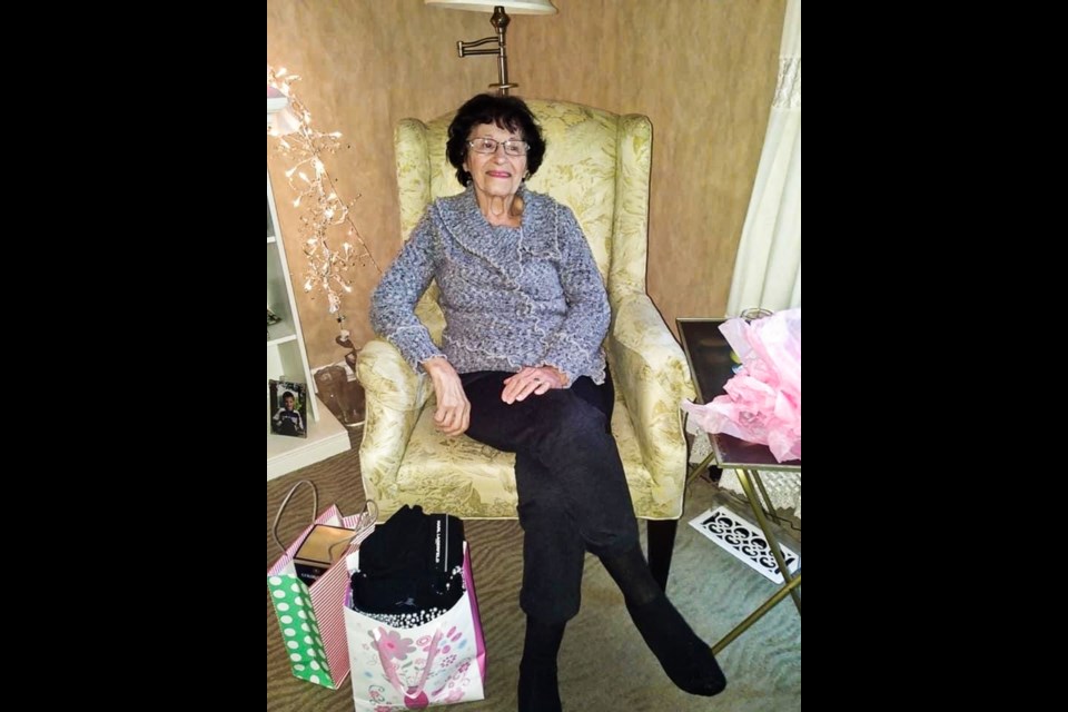 Rita Cardow during her 99th birthday. Her 100th birthday is Dec. 9.