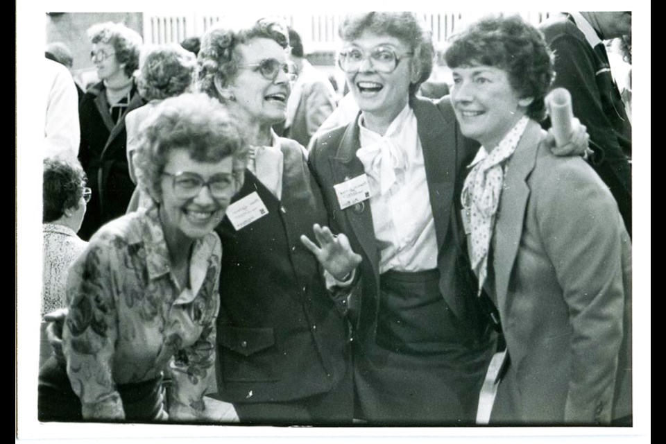 Frances Mathieson, centre right, with her three sisters, Betty, Barbs and Carol.