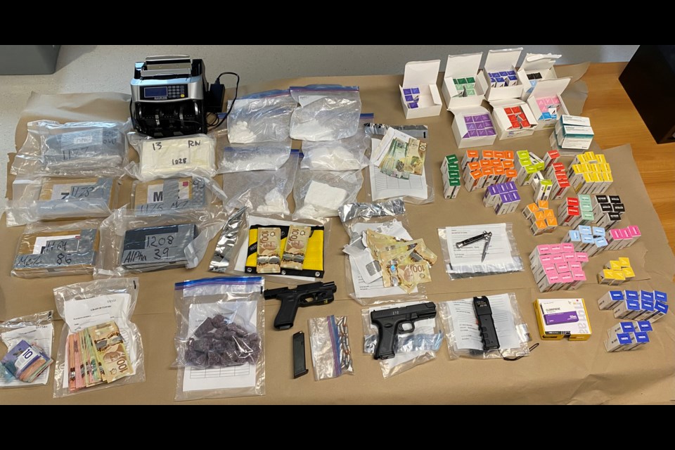 Police seized cocaine, MDMA, cannabis products, a loaded handgun and more on Wednesday morning.