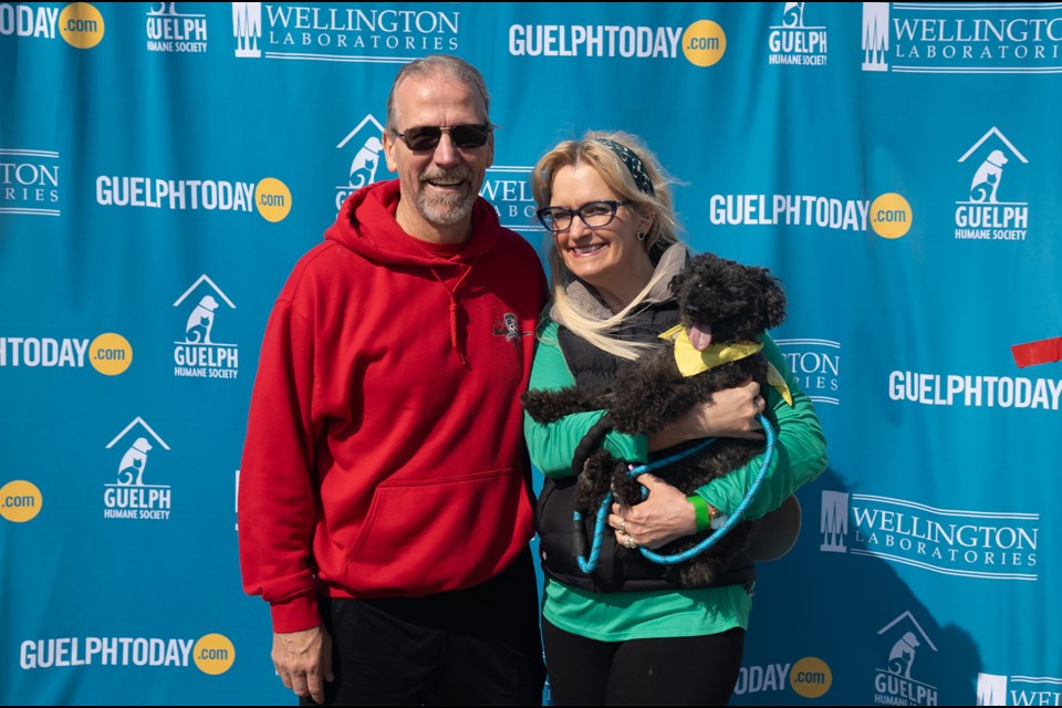 Guests and their furry friends support Guelph Humane Society's first annual Happy Trails Walk-a-thon.