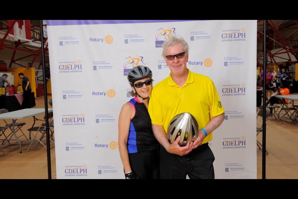 Participants arriving at the annual Tour de Guelph finish line