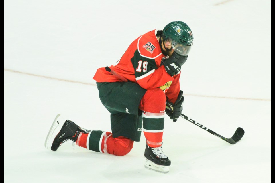 Benoit-Olivier Groulx of the Halifax Mooseheads is overcome with emotion after losing the Memorial Cup final 4-2 to the Rouyn-Noranda Huskies Sunday. Tony Saxon/GuelphToday