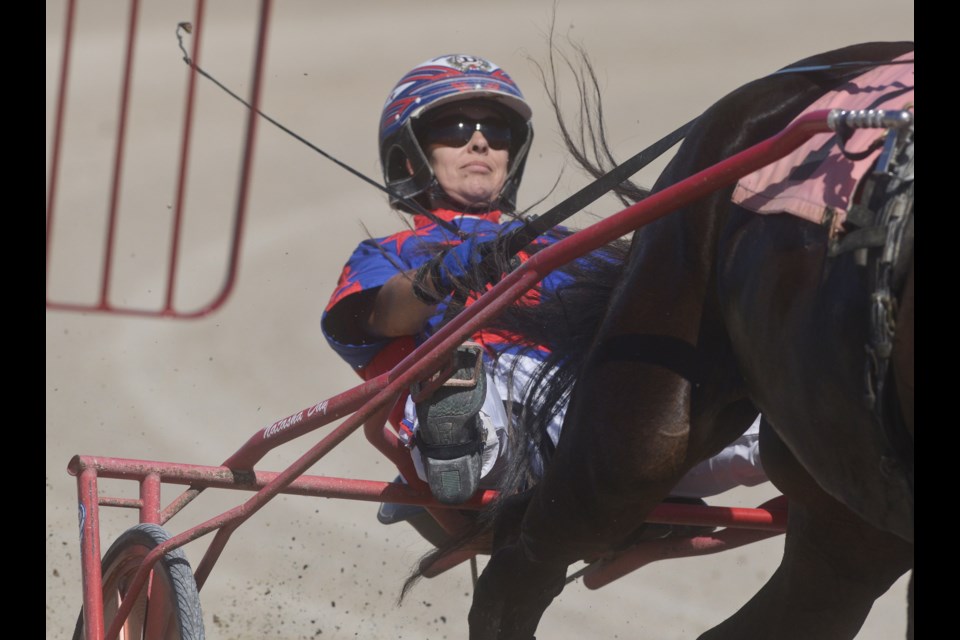 Natasha Day races in a qualifying race at Grand River Raceway recently. Tony Saxon/GuelphToday