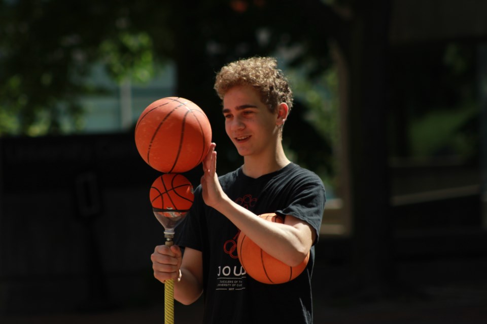 David Cunsolo is seen practicing his skills at University of Guelph's university centre on July 30, 2020. Anam Khan/GuelphToday