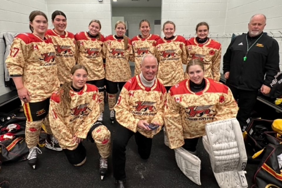 The Guelph Junior Gryphons had a visit this week from broadcaster Ron MacLean.