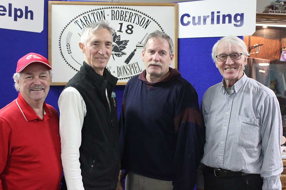 Winners of the 85th annual Ross Tarlton trophy was the Westmount Curling Club team of (from left) Mike Dorey (Skip), Brian Henderson (Vice), Bob MacDonald (Second), and Glen Duff (Lead). submitted photo