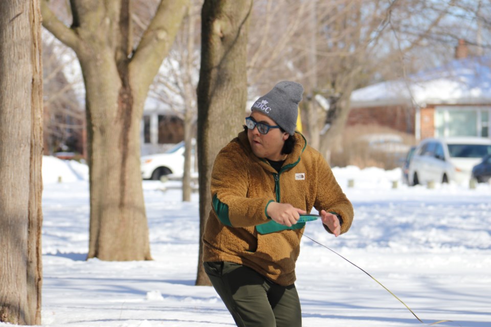 The third annual Guelph Ice Bowl took place Saturday at the Riverside Park disc golf course.