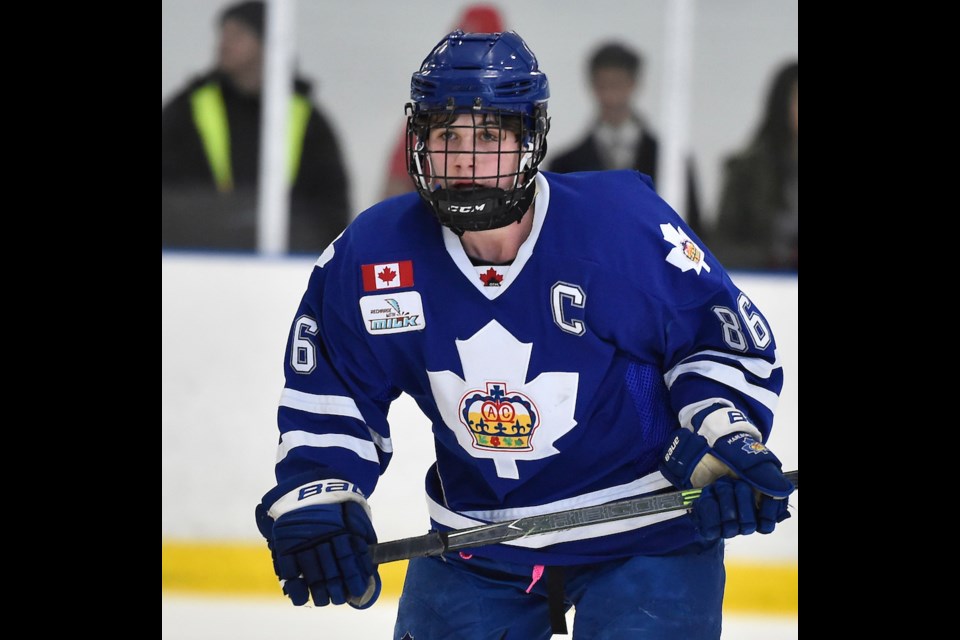 Jack Hughes of the Toronto Marlboros at the 2017 OHL Cup. Aaron Bell/OHL Images