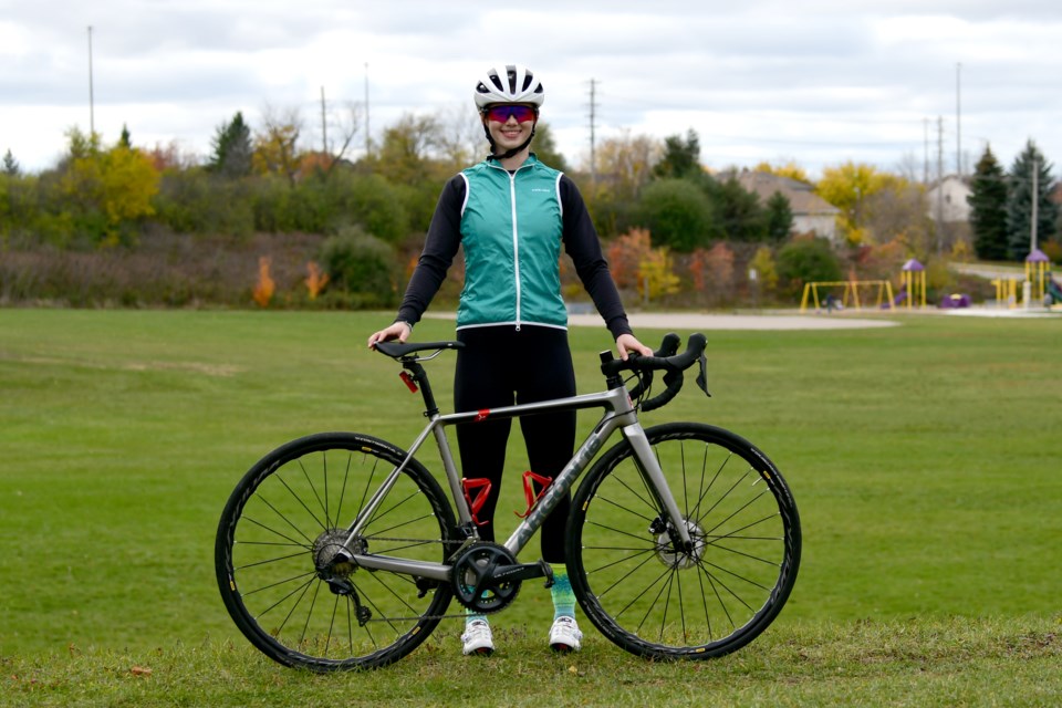 Guelph native Kiara Lylyk completed the Everesting 2020 challenge by climbing a total of more than the height of Mount Everest on her bike. Kiara was on her bike for more than 13 hours to complete the challenge. Rob Massey for GuelphToday