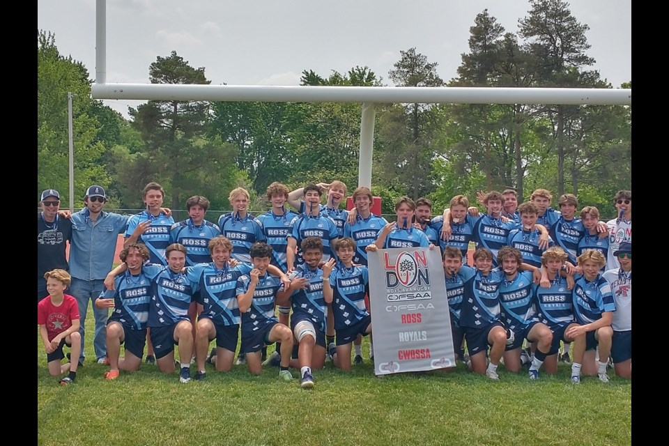 The John F. Ross Royals took bronze at the recent OFSAA AAA rubgy championships in London.