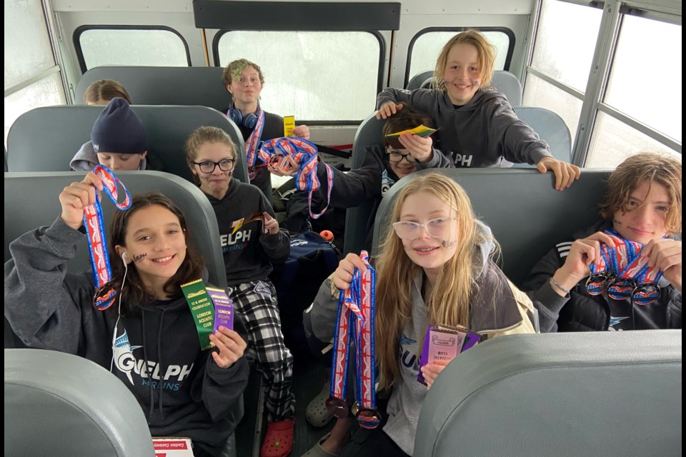 The Guelph Marlins swim team recently competed in a meet in London.