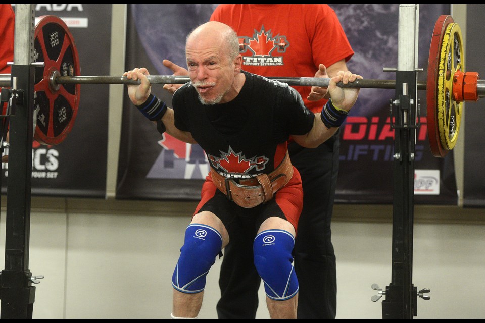 Nelson Sleno competes at the Canadian Powerlifting Union Central Canadian Championships Thursday, Jan. 5, 2017, at the Holiday Inn. Tony Saxon/GuelphToday