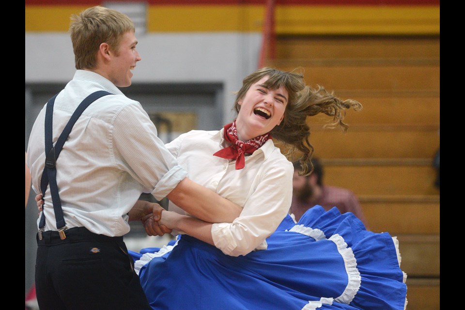 Getting into the swing of things at the square dancing competition at College Royal 2017 on Saturday, March 18, 2017. Tony Saxon/GuelphToday