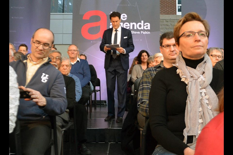 Steve Paikin prepares for the taping of the TVO Ontario show The Agenda at the University of Guelph Sunday,  March 6, 2016. The show airs Monday and Tuesday this week. Troy Bridgeman for GuelphToday