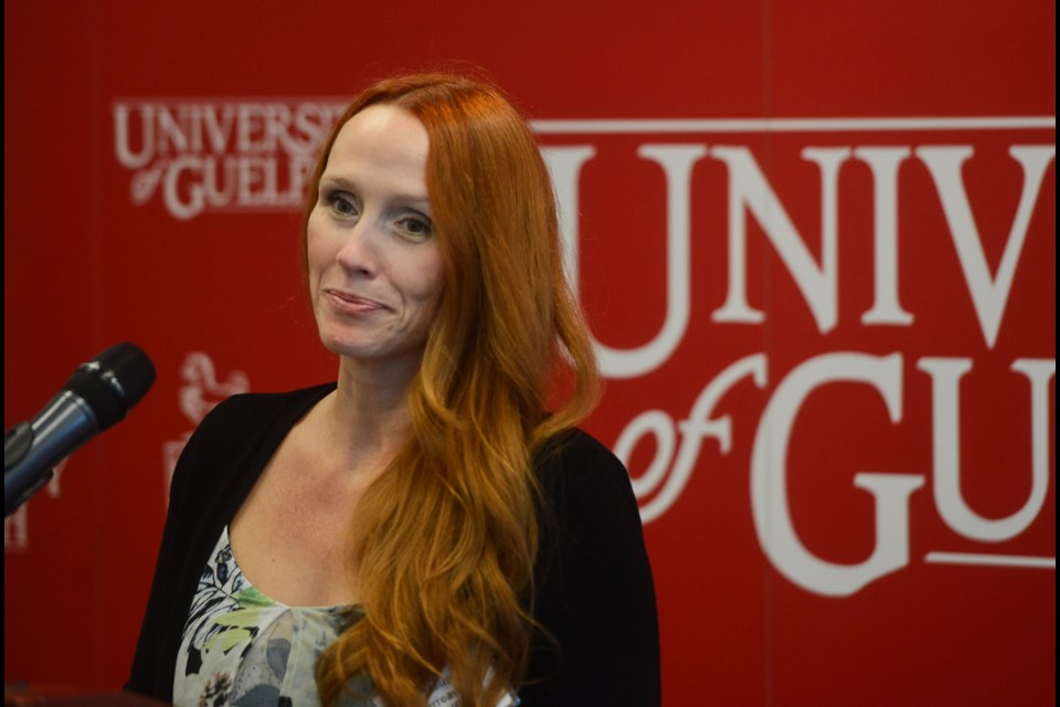 University of Guelph professor Melissa Perreault explains how new funding will help her research Wednesday, Aug. 15, 2018, at the U of G. Tony Saxon/GuelphToday