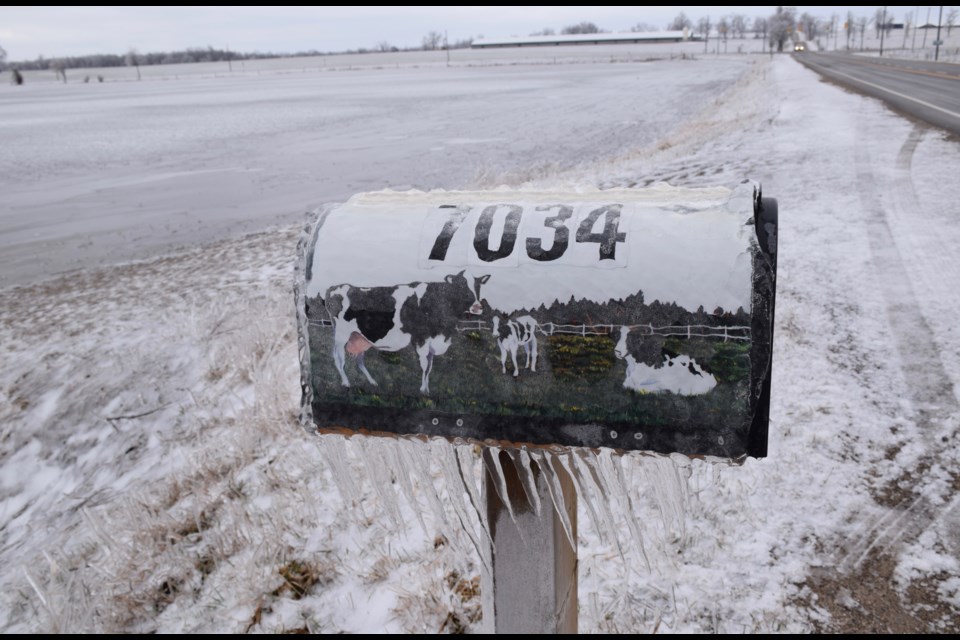 A rural mailbox west of Guelph