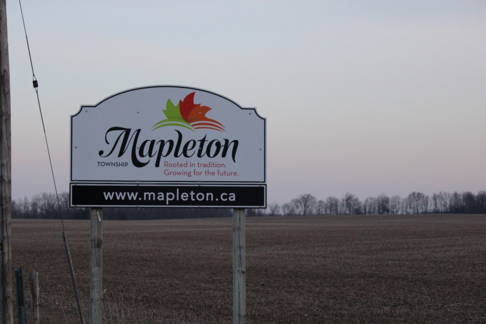 Township of Mapleton sign. 