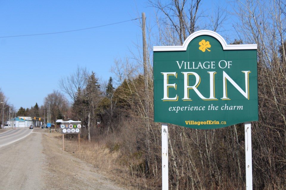 Village of Erin sign. Keegan Kozolanka/GuelphToday file photo