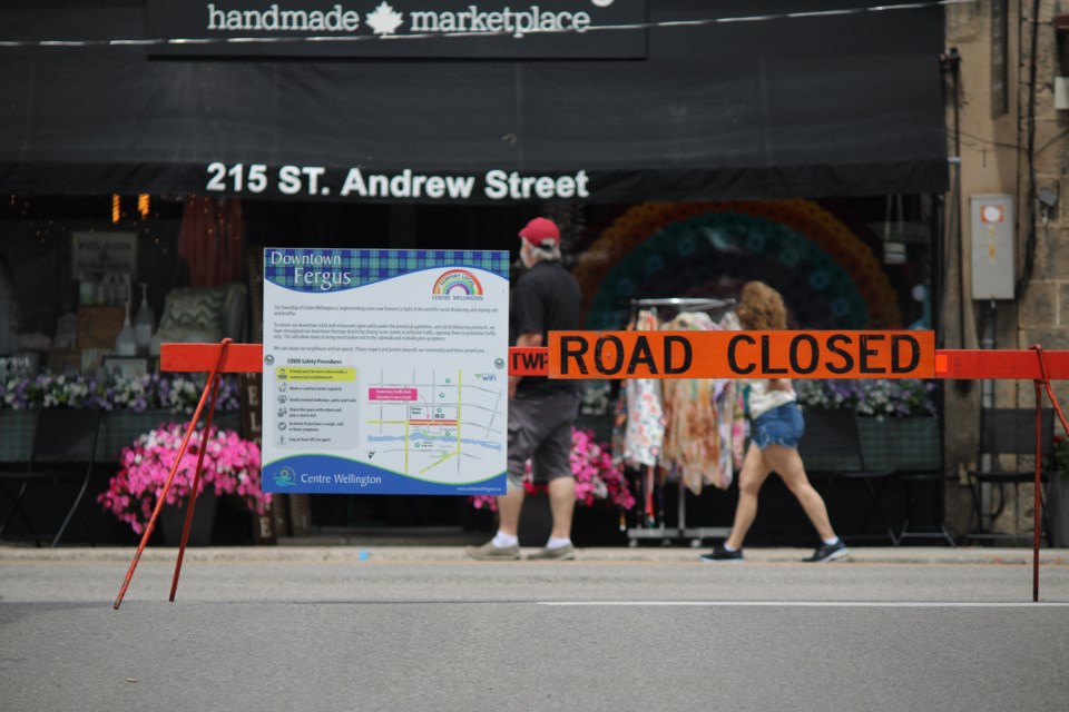 The Township of Centre Wellington decided to close downtown streets in their towns to encourage local shopping. Keegan Kozolanka/GuelphToday