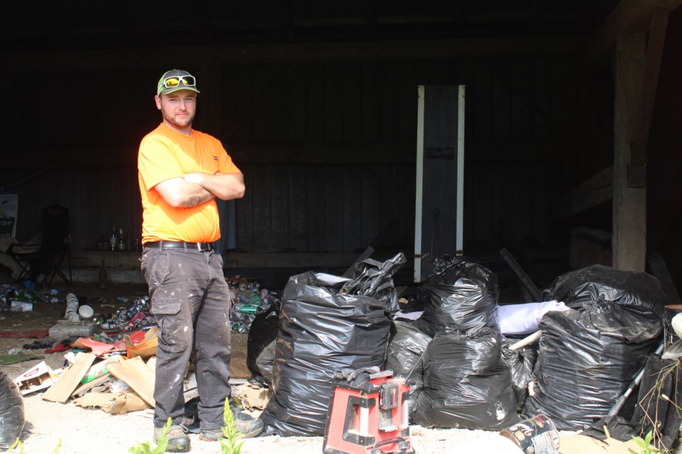 Tyler Bowley's litter clean-up started as a way to help out his neighbours. Keegan Kozolanka/GuelphToday