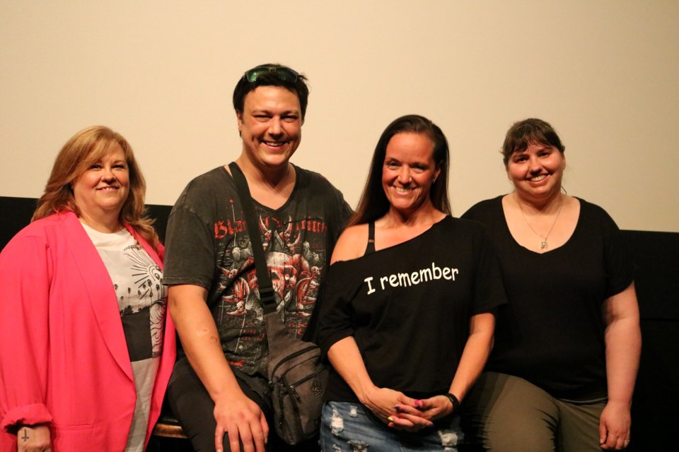 Denise Watterson, from left, Andrzej Celinski, Tonya Evans and Lara Haines-Love attend a screening of Love in the Time of Fentanyl.