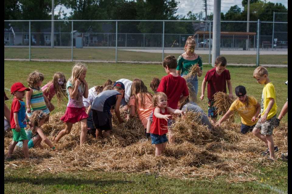 Children playing at the Mount Forest Fall Fair in 2019.