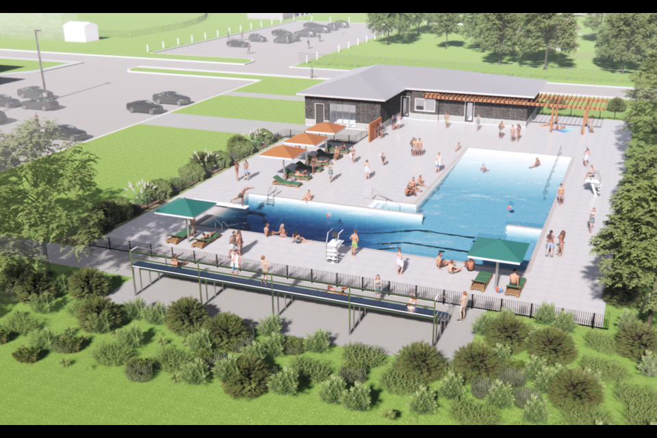 An updated rendering of the planned Mount Forest pool.